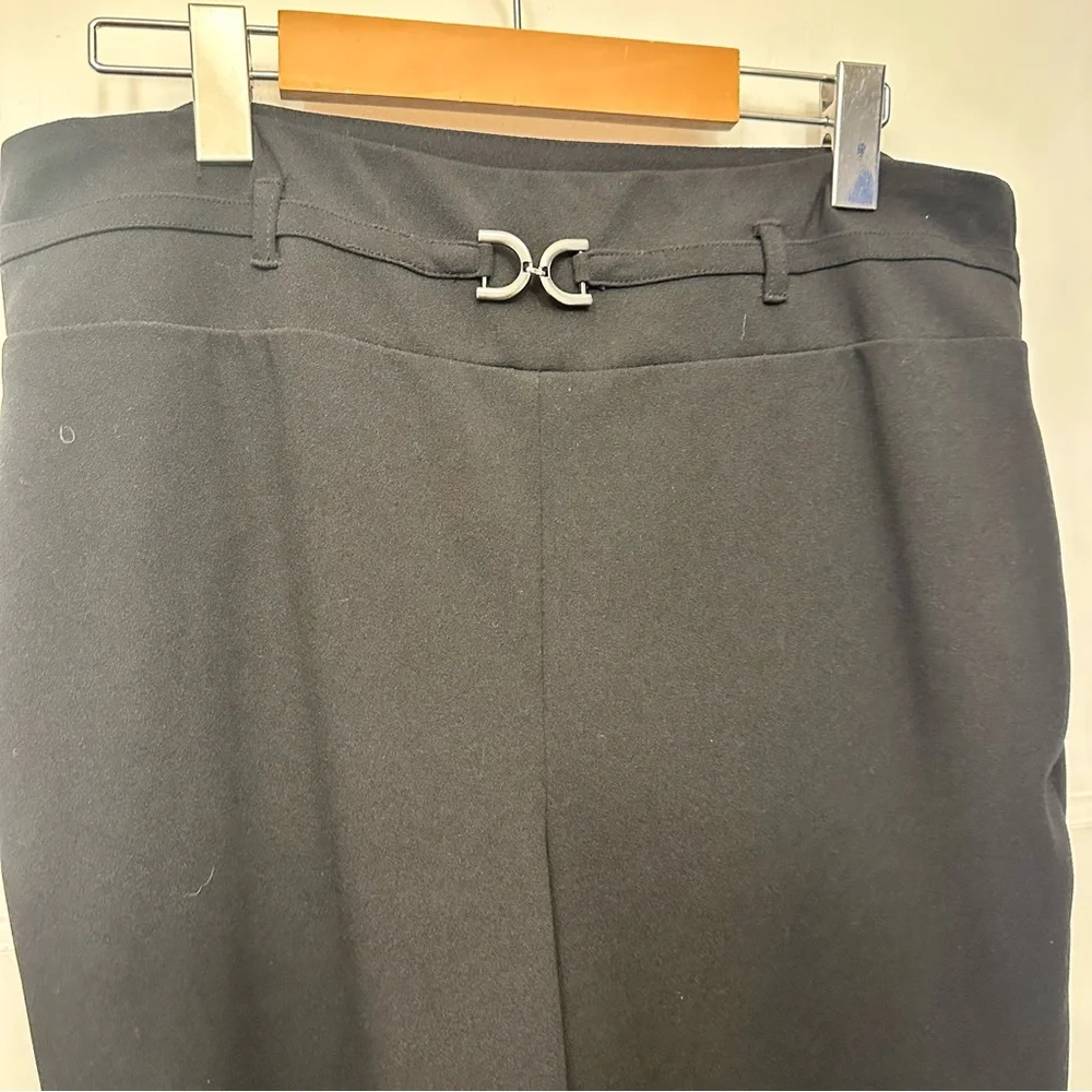 ⭐️ Suzy Shier XL Elegant Black Flare Trousers 32” inseam - Picture 5 of 6